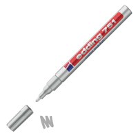 edding 751 Paint Marker Bullet Tip 1-2mm Line Silver (Pack 10) - 4-751054 - NWT FM SOLUTIONS - YOUR CATERING WHOLESALER