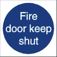 Stewart Superior Fire Door Keep Shut Sign 100x100mm - M014SAV-100X100 - NWT FM SOLUTIONS - YOUR CATERING WHOLESALER