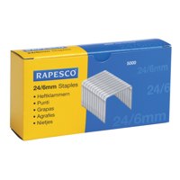 Rapesco 24 6mm Galvanised Staples Pack 5000 - S24602Z3 - NWT FM SOLUTIONS - YOUR CATERING WHOLESALER