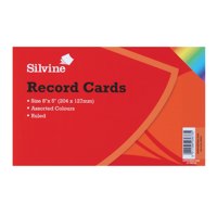 ValueX Record Cards Ruled 203x127mm Assorted Colours (Pack 100) - 585AC - NWT FM SOLUTIONS - YOUR CATERING WHOLESALER