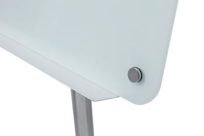 Bi-Office Mobile Glass Flipchart Easel 700x1000mm Magnetic Silver - GEA4850116