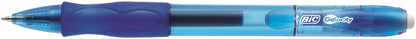 Bic Gel-ocity Grip Retractable Gel Rollerball Pen 0.7mm Tip 0.3mm Line Blue (Pack 12) - 829158