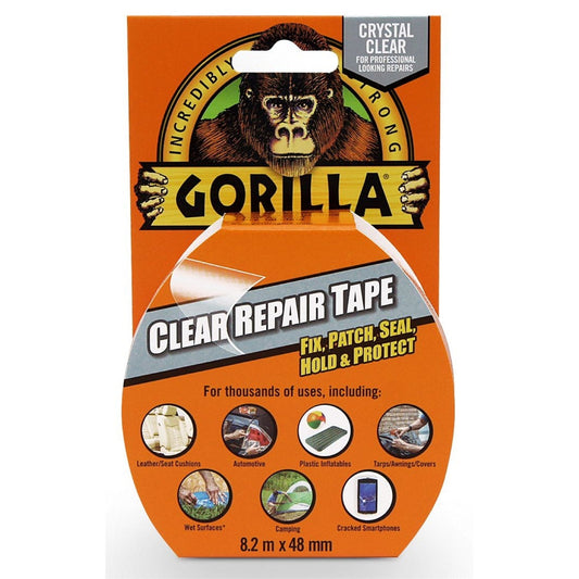 Gorilla Clear Repair Tape 8.2m - NWT FM SOLUTIONS - YOUR CATERING WHOLESALER