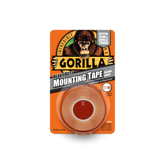 Gorilla Heavy Duty Clear Mounting Tape 1.5m - NWT FM SOLUTIONS - YOUR CATERING WHOLESALER