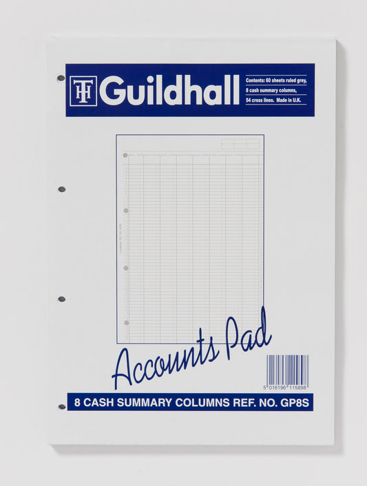 Guildhall Account Pad 8 Summary Column A4 60 Pages GP8SZ - NWT FM SOLUTIONS - YOUR CATERING WHOLESALER