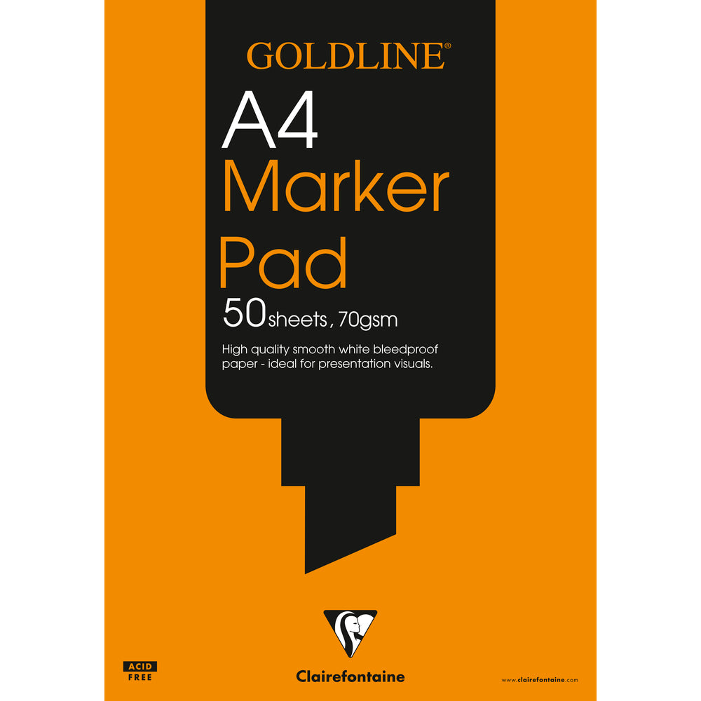 Clairefontaine Goldline A4 Marker Pad 70gsm 50 Sheets White Paper GPB1A4Z - NWT FM SOLUTIONS - YOUR CATERING WHOLESALER