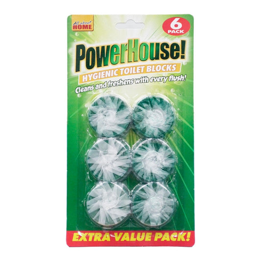 Powerhouse Green Toilet Blocks Pack 6's - NWT FM SOLUTIONS - YOUR CATERING WHOLESALER