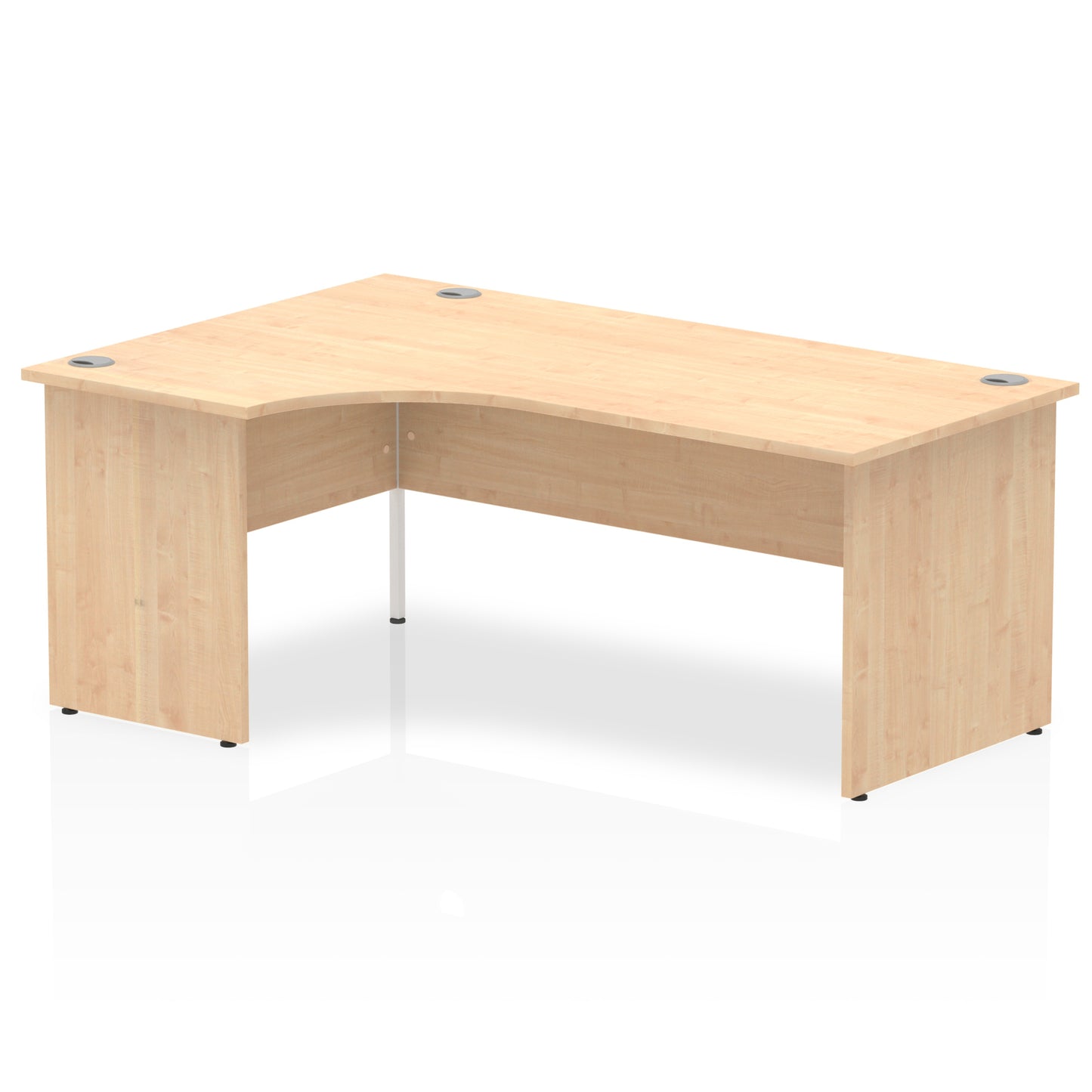 Dynamic Impulse 1800mm Left Crescent Desk Maple Top Panel End Leg I000455 - NWT FM SOLUTIONS - YOUR CATERING WHOLESALER