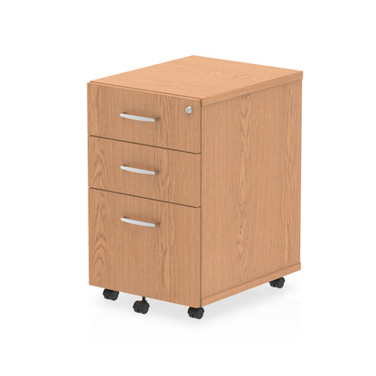 Impulse 3 Drawer Under Desk Pedestal Oak I001660 - NWT FM SOLUTIONS - YOUR CATERING WHOLESALER