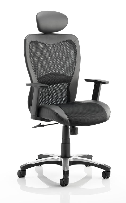 Victor II Executive Chair Black With Headrest KC0160 - NWT FM SOLUTIONS - YOUR CATERING WHOLESALER