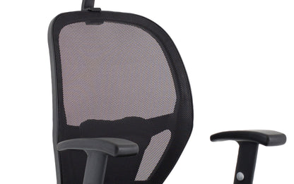 Denver Black Mesh Chair With Headrest KC0283