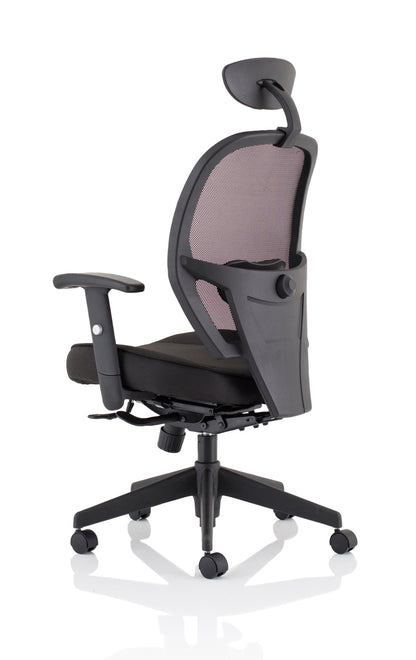 Denver Black Mesh Chair With Headrest KC0283