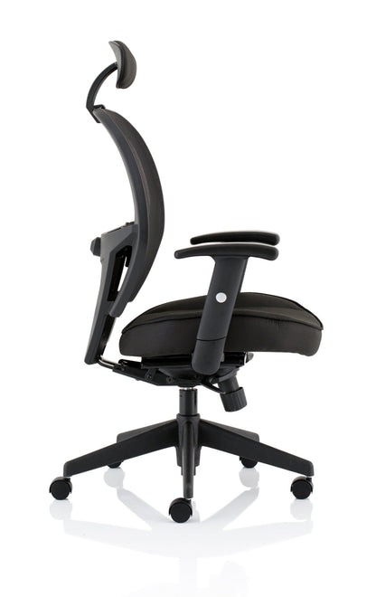 Denver Black Mesh Chair With Headrest KC0283