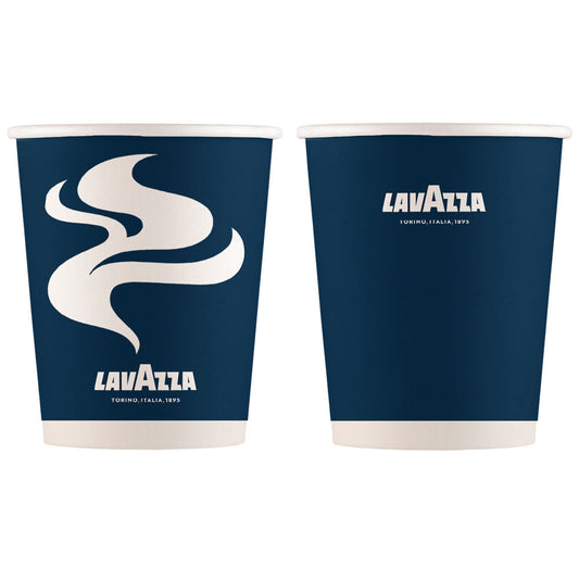 Lavazza 10oz Blue & White Double Walled Cups 25's - NWT FM SOLUTIONS - YOUR CATERING WHOLESALER
