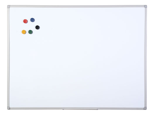 Bi-Office Maya Non Magnetic Melamine Whiteboard Grey Plastic Frame 600x450mm - MB0412186 - NWT FM SOLUTIONS - YOUR CATERING WHOLESALER