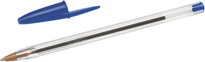 Bic Cristal Ballpoint Pen 1.0mm Tip 0.32mm Line Blue (Pack 10) - 830863