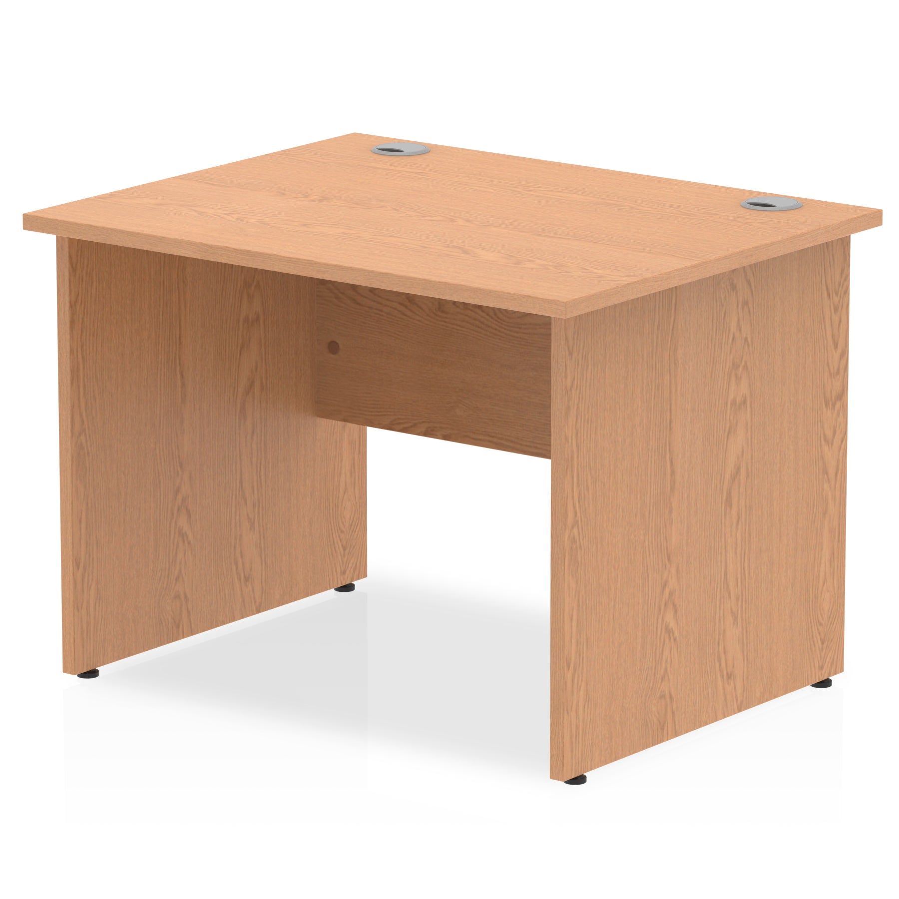 Impulse 1000 x 800mm Straight Desk Oak Top Panel End Leg MI000827 - NWT FM SOLUTIONS - YOUR CATERING WHOLESALER