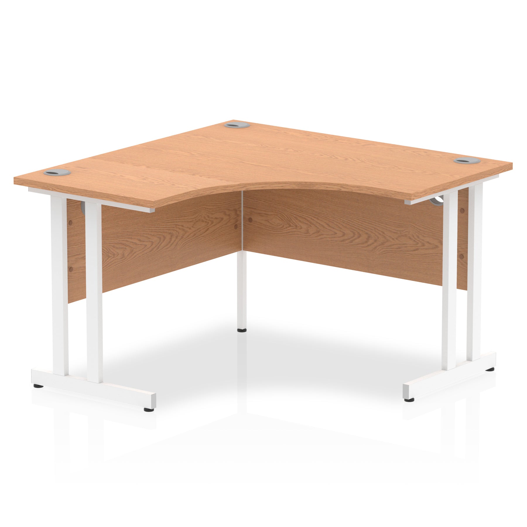 Dynamic Impulse 1200mm Corner Desk Oak Top White Cantilever Leg MI002841 - NWT FM SOLUTIONS - YOUR CATERING WHOLESALER