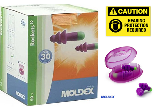 Moldex 6400 Rocket Ear Plugs Pair Pack 50's - NWT FM SOLUTIONS - YOUR CATERING WHOLESALER