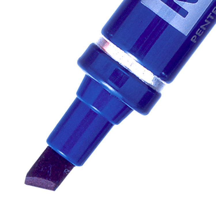 Pentel N60 Permanent Marker Chisel Tip 3.9-5.7mm Line Blue (Pack 12) - N60-C