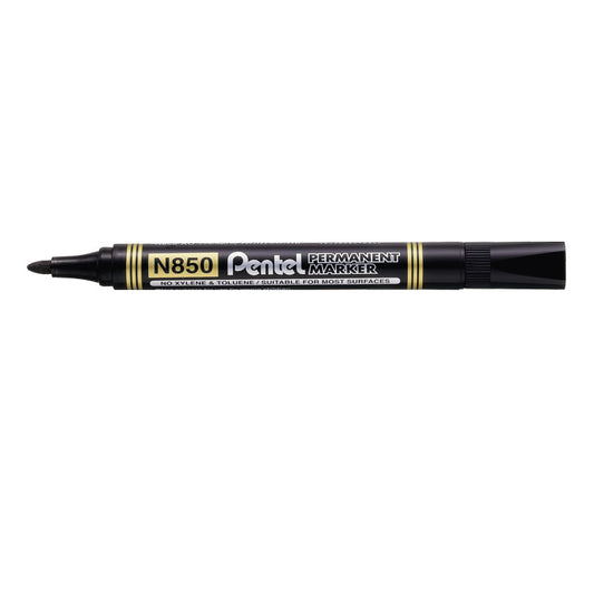 Pentel N850 Permanent Marker Bullet Tip 2.1mm Line Black (Pack 12) - N850-AE - NWT FM SOLUTIONS - YOUR CATERING WHOLESALER