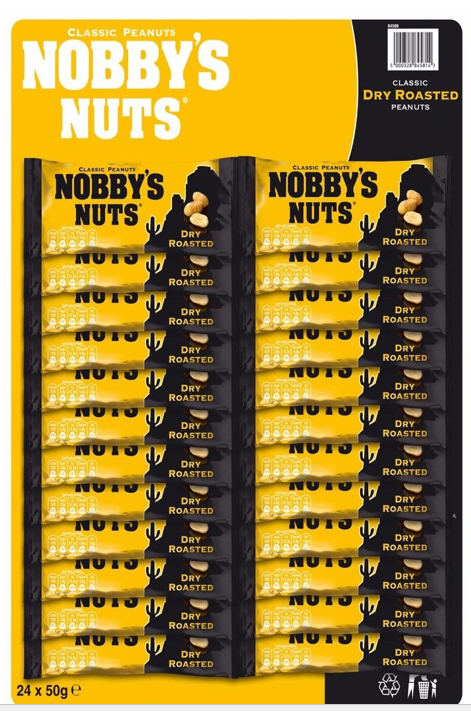 Nobby's Nuts Dry Roasted 24x50g - NWT FM SOLUTIONS - YOUR CATERING WHOLESALER
