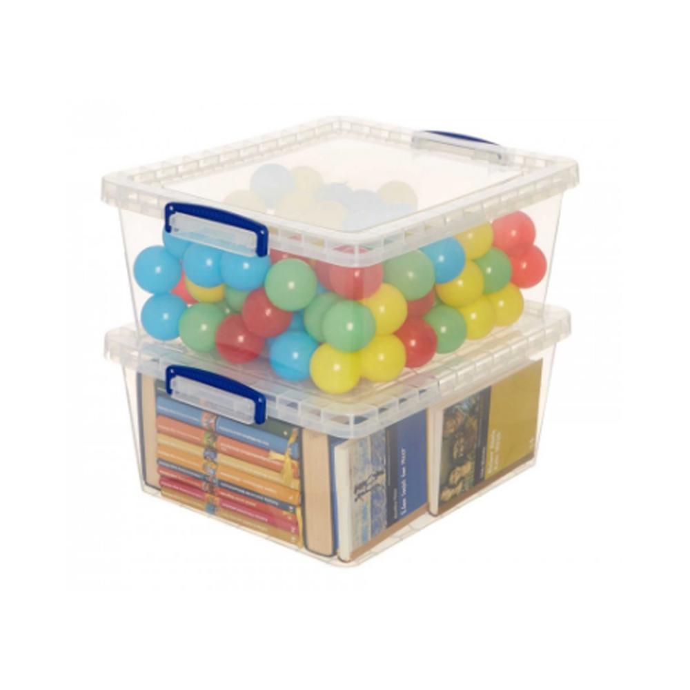 Really Useful Clear Plastic (Nestable) Storage Box 17.5 Litre - NWT FM SOLUTIONS - YOUR CATERING WHOLESALER