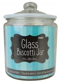 Large 4L Fixtures Glass Jar with Air Tight lid for Biscuits,Sweets,Coffee, etc..