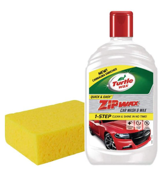 Turtle Wax  Zip Car Wash Shampoo & Wax 500ml - NWT FM SOLUTIONS - YOUR CATERING WHOLESALER