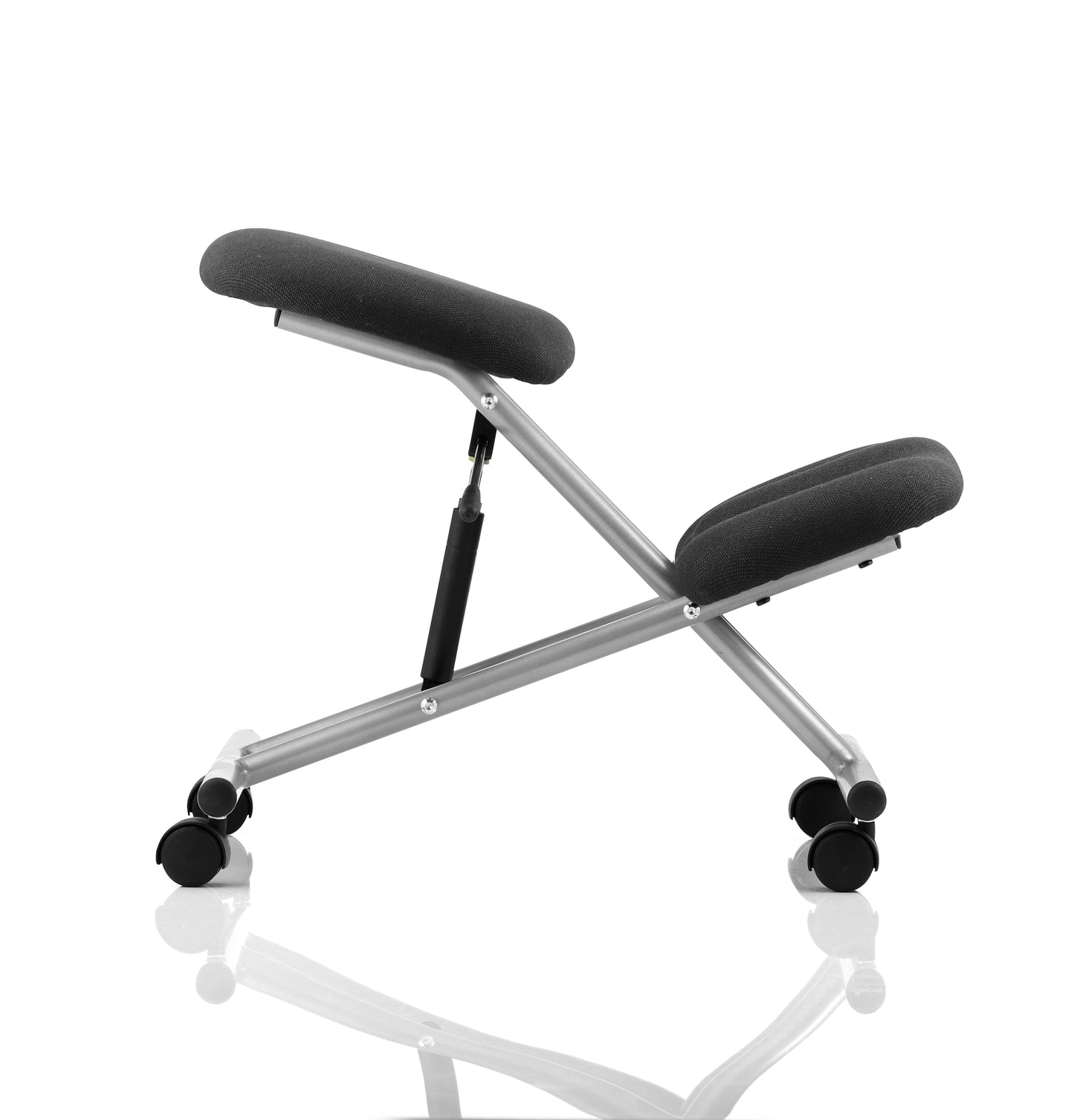 Kneeling Stool Black Fabric Silver Frame OP000072