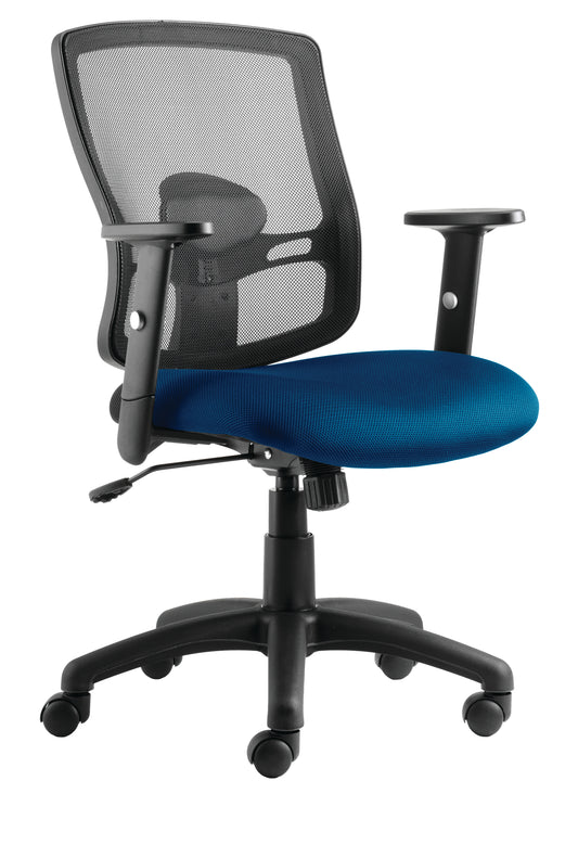 Portland Chair Blue Seat With Arms OP000219 - NWT FM SOLUTIONS - YOUR CATERING WHOLESALER