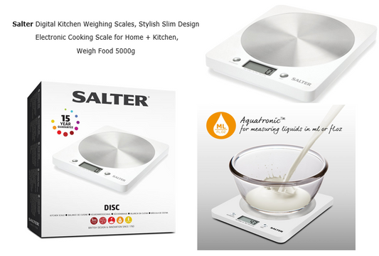 Salter White Kitchen Scale - NWT FM SOLUTIONS - YOUR CATERING WHOLESALER