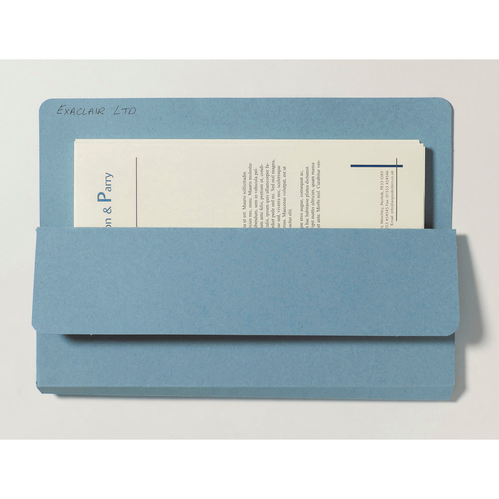 Guildhall Open Top Wallet Manilla Foolscap 315gsm Blue (Pack 50) - OTW-BLUZ