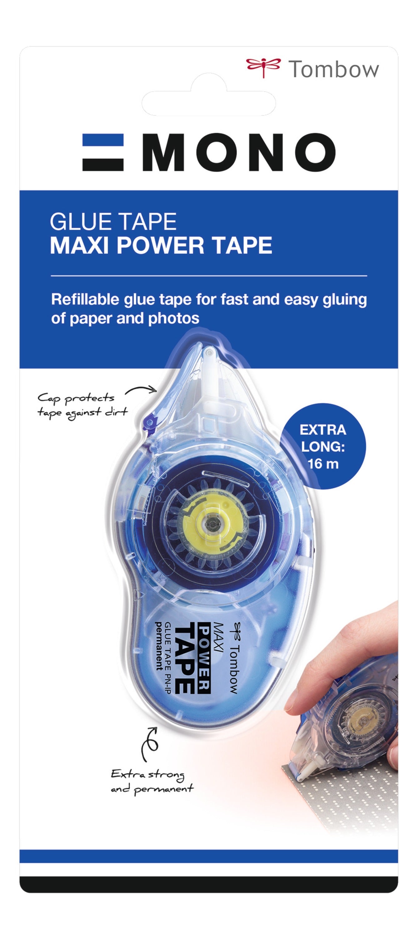 Tombow Maxi Power Glue Roller Permanent 8.4mmx16m - PN-IP