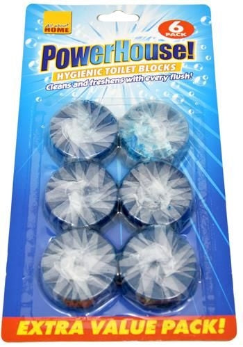 Powerhouse Blue Toilet Blocks Pack 6's - NWT FM SOLUTIONS - YOUR CATERING WHOLESALER