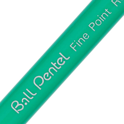 Pentel R50 Rollerball Pen 0.8mm Tip 0.4mm Line Green (Pack 12) - R50-D