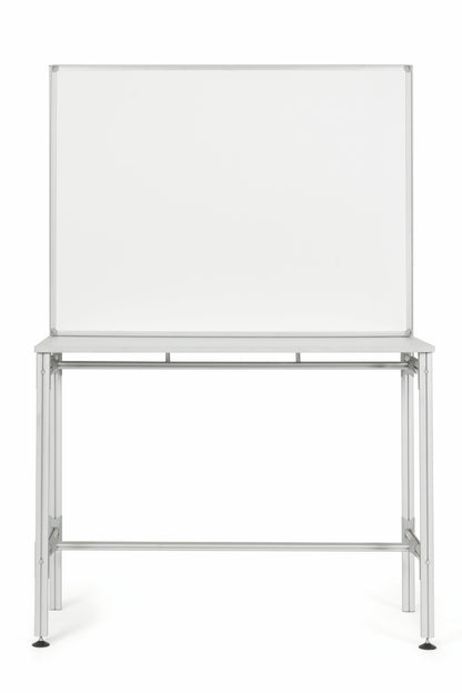 Bi-Office Desk with Magnetic Laquered Steel Whiteboard 1200x900mm Silver - SD162606 - NWT FM SOLUTIONS - YOUR CATERING WHOLESALER
