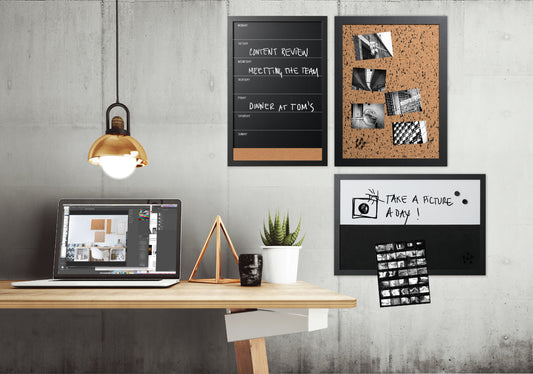 Bi-Office Black and White Message Personal Boards (Pack 3) - SOR-033 - NWT FM SOLUTIONS - YOUR CATERING WHOLESALER