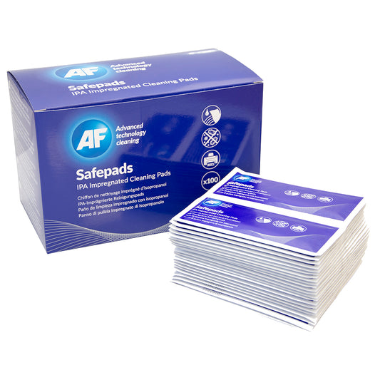 AF Safepads Cleaning Pads (Pack 100) SPA100 - NWT FM SOLUTIONS - YOUR CATERING WHOLESALER