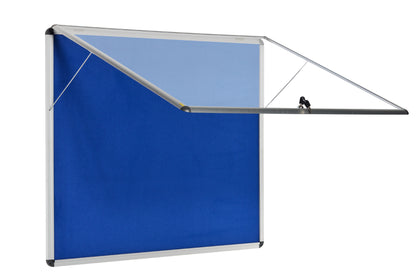 Bi-Office Fire Retardant Blue Felt Lockable Noticeboard Display Case 18 x A4 1360x953mm - ST390101150