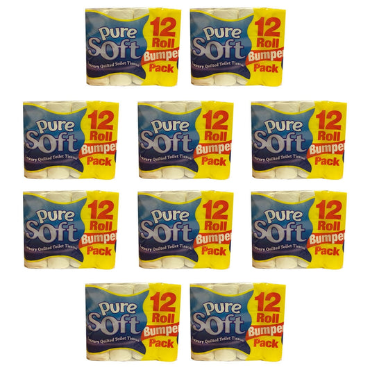 Pure Soft White Toilet Rolls 12 Pack - NWT FM SOLUTIONS - YOUR CATERING WHOLESALER