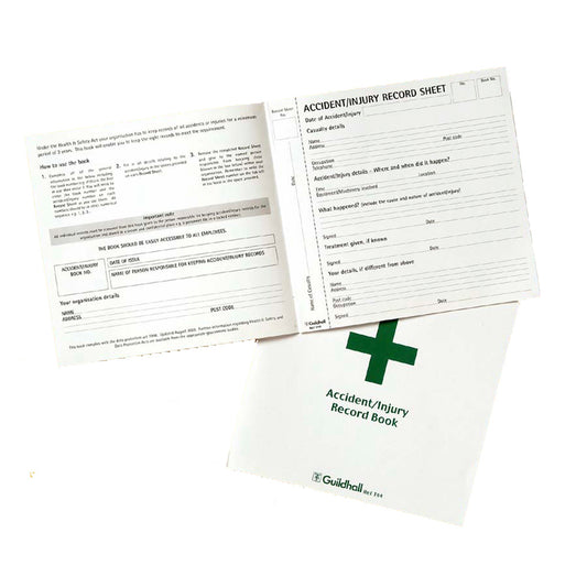 Guildhall Accident and Injury Record Book 210x200mm 20 Pages (Pack 5) - T44Z - NWT FM SOLUTIONS - YOUR CATERING WHOLESALER