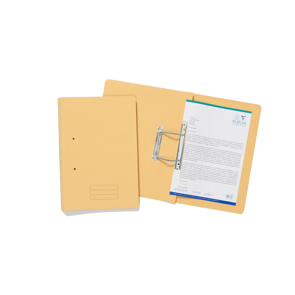 Exacompta Transfer File Manilla Foolscap Yellow 285gsm (Pack 25) TFM-YLWZ - NWT FM SOLUTIONS - YOUR CATERING WHOLESALER