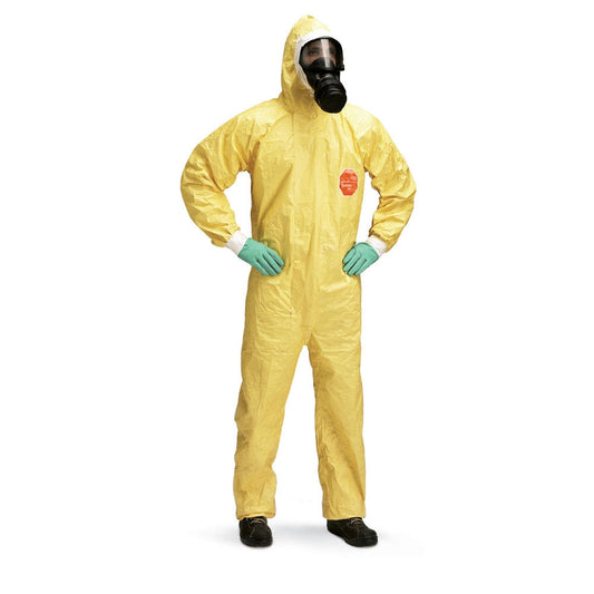 Dupont Tychem 2000C Yellow Small Hooden Coverall - NWT FM SOLUTIONS - YOUR CATERING WHOLESALER