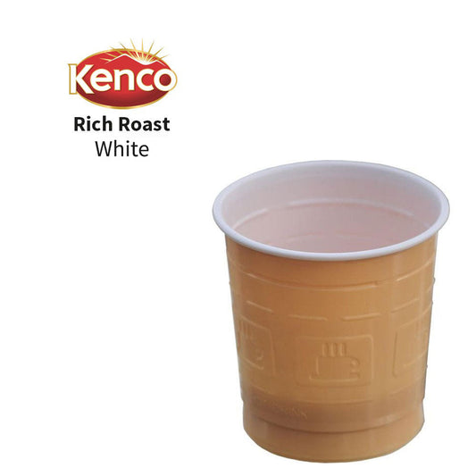 In-Cup Kenco Rich White 25's 73mm Plastic Cups - NWT FM SOLUTIONS - YOUR CATERING WHOLESALER