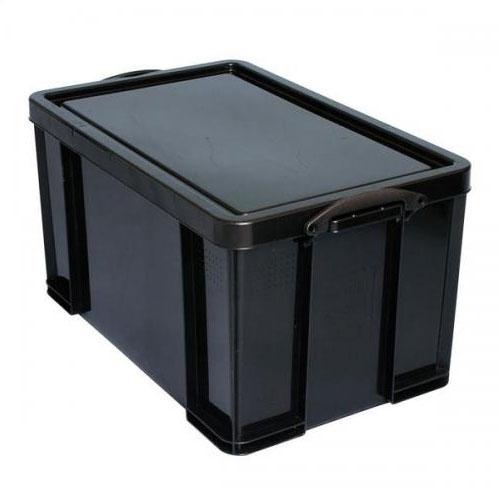 Really Useful Black Plastic Storage Box 84 Litre - NWT FM SOLUTIONS - YOUR CATERING WHOLESALER