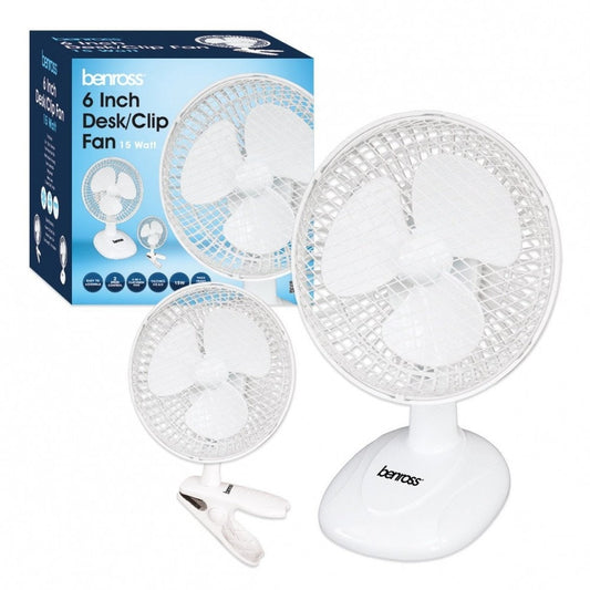 Benross 6inch 2in1 Clip/Desk Fan - NWT FM SOLUTIONS - YOUR CATERING WHOLESALER