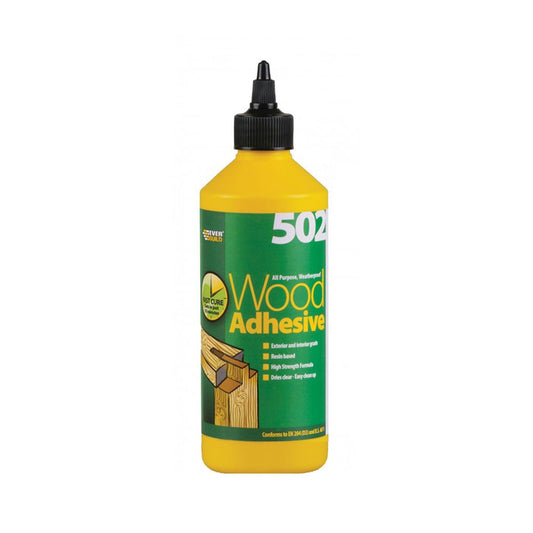 Everbuild 502 Wood Adhesive 500ml - NWT FM SOLUTIONS - YOUR CATERING WHOLESALER