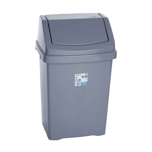 Wham Casa Silver Swing Bin 50 Litre - NWT FM SOLUTIONS - YOUR CATERING WHOLESALER