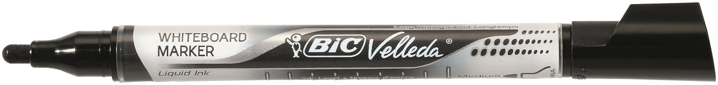Bic Velleda Pocket Liquid Ink Whiteboard Marker Bullet Tip 2.2mm Line Assorted Colours (Pack 4) - 902094